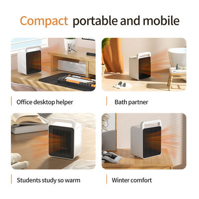 ABS 900W Mini Smart Tabletop Draagbare Elektrische Warmer Handy Desktop PTC Fan Heater