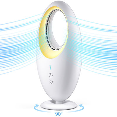 Draagbare elektrische tafelventilator oplaadbare mini USB bladloze tafelventilator ABS PC torenventilator