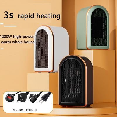 Elektrische ventilatorverwarmer voor slaapkamer Draagbare PTC verwarming en mobiele kleine lucht warm warm