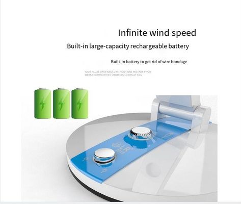 Protable Mini Kleine populaire oplaadbare handventilator met LED-licht en instelbare snelheid