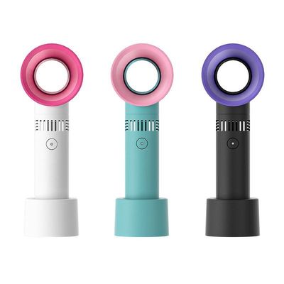 Draagbare handheld USB oplaadventilator voor geënt wimper haardroger in wit blauw zwart