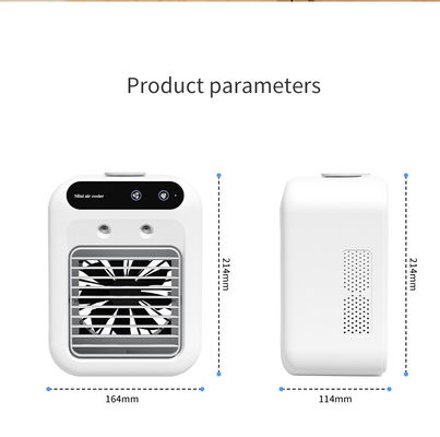 Nettogewicht 700 g Draagbare tafelluchtkoelventilator met luchtbevochtiger en USB 5V stroomtoevoer