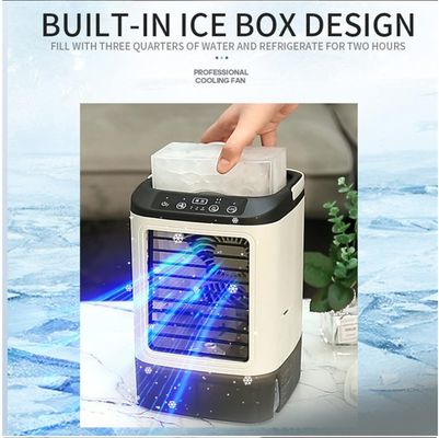 7 kleuren led licht aircooler met spray mist functie voor hotelkamer koeling oplossing