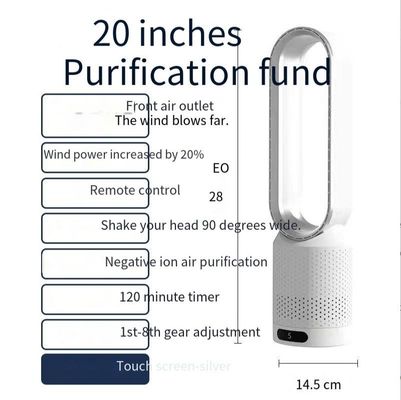 20 inch timer 2 uur bladloze ventilator met touchscreen en luchtcirculatie technologie