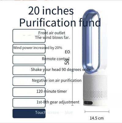 20 inch timer 2 uur bladloze ventilator met touchscreen en luchtcirculatie technologie