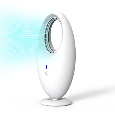 Elektrische ventilator stille automatische mini oplaadbare 2-in-1 Desktop Bladeless ventilator met licht