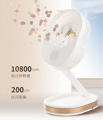 Gepersonaliseerde kleine draagbare opvouwbare ventilator voor het opladen van het bureau