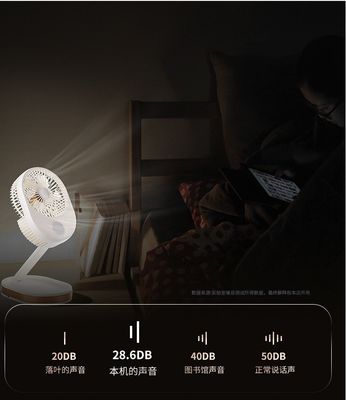 Gepersonaliseerde kleine draagbare opvouwbare ventilator voor het opladen van het bureau