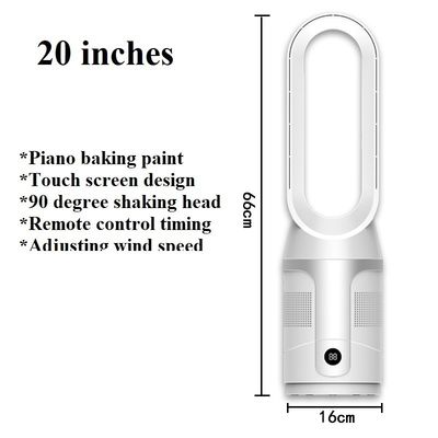 Plastic koeling verwarming HEPA stil blaadeloos elektrische ventilatoren 20 inch voor huishouden