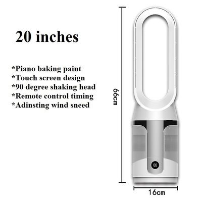 Plastic koeling verwarming HEPA stil blaadeloos elektrische ventilatoren 20 inch voor huishouden