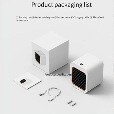 16*13*14.5cm 4000mAh oplaadbare mini airconditioner ventilator Draagbare koelventilator