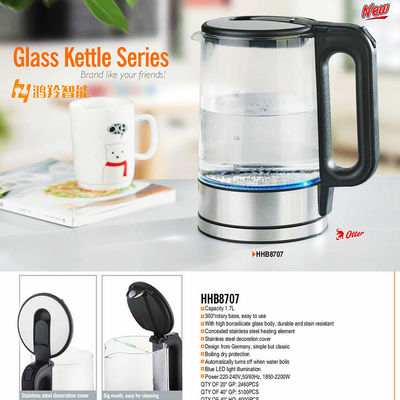 HY-GL 1.6-2.0L Elektrische glazen ketel en mechanische bediening