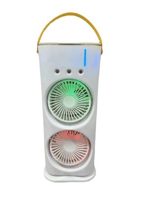 Huishoudelijke witte dubbele ventilatorluchtkoeler met afstandsbediening en koelfunctie