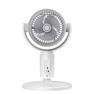 Verstelbare hoogte 4000mA Draagbare USB oplaadbare staande ventilator met timing led lamp licht