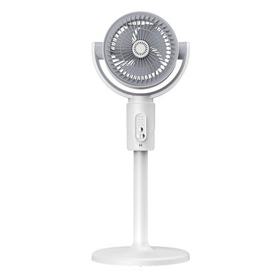 Verstelbare hoogte 4000mA Draagbare USB oplaadbare staande ventilator met timing led lamp licht