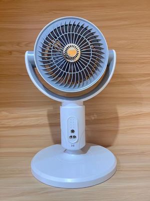 Verstelbare hoogte 4000mA Draagbare USB oplaadbare staande ventilator met timing led lamp licht