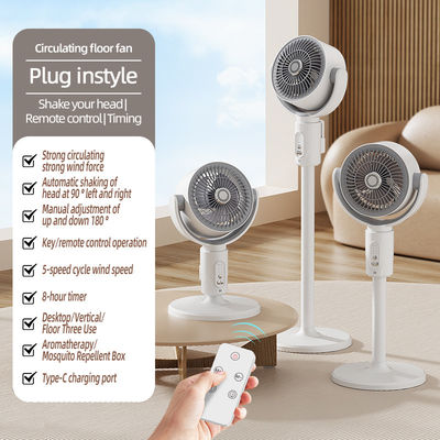 Ventilator voor de vloer 4000 mA USB oplaadbare vloerventilator met instelbare hoogte