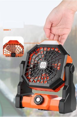 6-inch draagbare oplaadbare plafondventilator met LED-licht en geen afstandsbediening