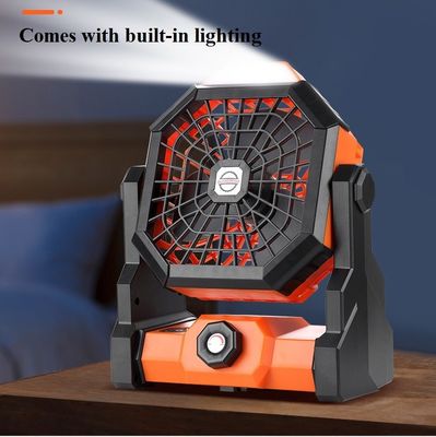 6-inch draagbare oplaadbare plafondventilator met LED-licht en geen afstandsbediening