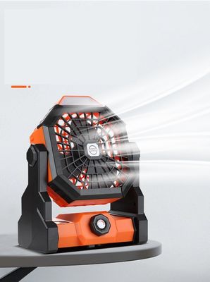 Zomer Draagbare Outdoor oplaadbare batterij camping ventilator met LED-licht Private Mould NO