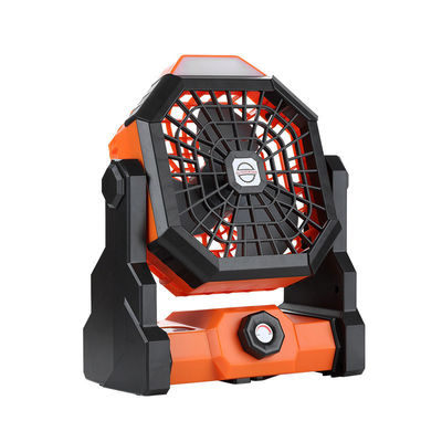 Draagbare 6 inch wind oplaadbare buiten tent camping ventilator met verlichting en duurzaam