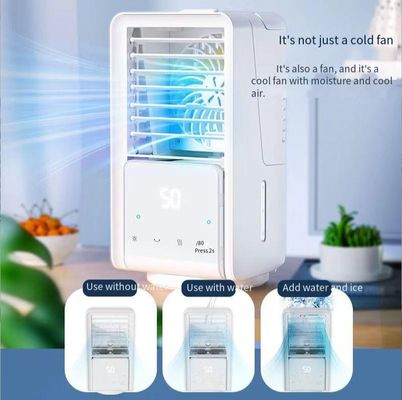 USB-waterkoelventilator Kleine tafelluchtkoeler met 3 windmodussen laag/midden/hoog 14*14*26cm