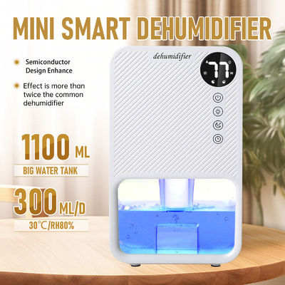 Elektrische draagbare 1100 ml mini luchtontvochtigingsapparaat voor vochtig schimmelvocht GEEN app-gecontroleerd