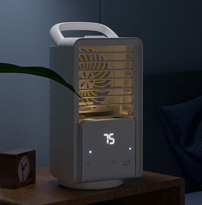 Draagbare oplaadbare luchtkoeler Stil bureau koelventilator voor thuis kantoor buiten binnen
