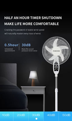 High Speed Solar Rechargeable DC Vans met afstandsbediening en 16 inch Electric Stand Fan