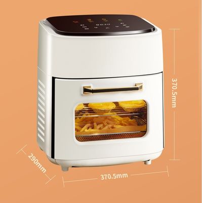 NO App-gecontroleerde 1400W roestvrij staal luchtfryer broodroosteroven met zichtbaar venster