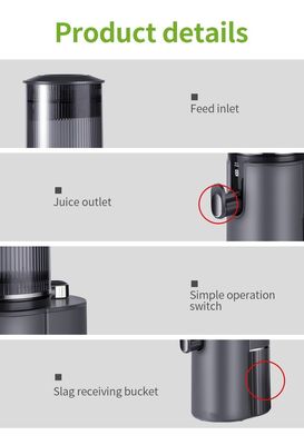 Oorspronkelijke Fruit Vegetable Juice Cold Press Slow Juicer Machine zonder App-Control