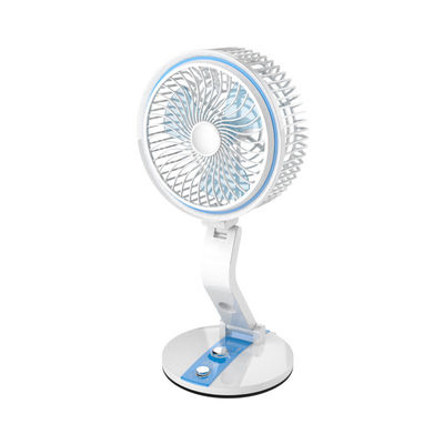 USB-batterij opladen Draagbare opvouwbare tafelventilator met koelluchtfunctie en LED-licht
