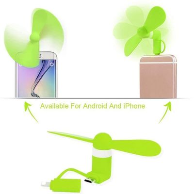 Opvouwbare draagbare telefoonventilator TPE ABS materiaal 2 in 1 voor iPhone Android
