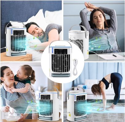 Elektrische mini airconditioner draagbare koeler ventilator voor kantoor tafel 2 pc waterkoeling