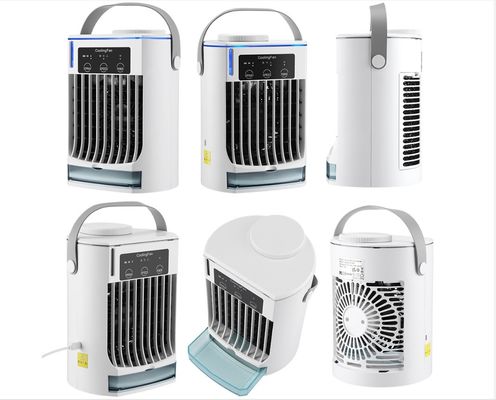 Mini bureaublad spuitventilator met bevochtiging en draaivane Hoeveelheid 3