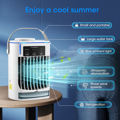 Opvouwbare mini-draagbare airconditioner met spuitbevochtiging en USB-waterkoelventilator