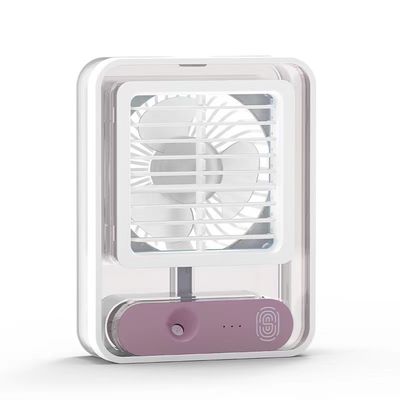 USB Oplaadbare 420g Desktop Tafelstand Luchtkoeler Airconditioning Fan met LED-licht