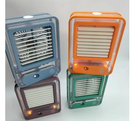 USB Oplaadbare 420g Desktop Tafelstand Luchtkoeler Airconditioning Fan met LED-licht