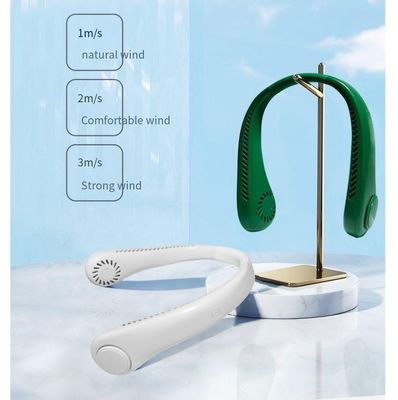 Gepersonaliseerd logo bladloze nekventilator Draagbare oplaadbare hangende draagbare koelventilator