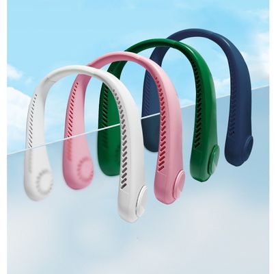 Huishoudelijke en buiten draagbare mini bladerloze nek hangende ventilator met USB-opladen