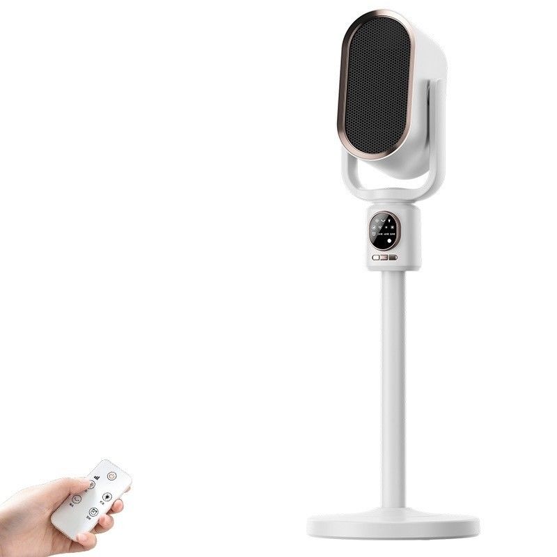 Staande tafelverwarmer met schudend hoofd en afstandsbediening voor winter-zomerluchtstroom