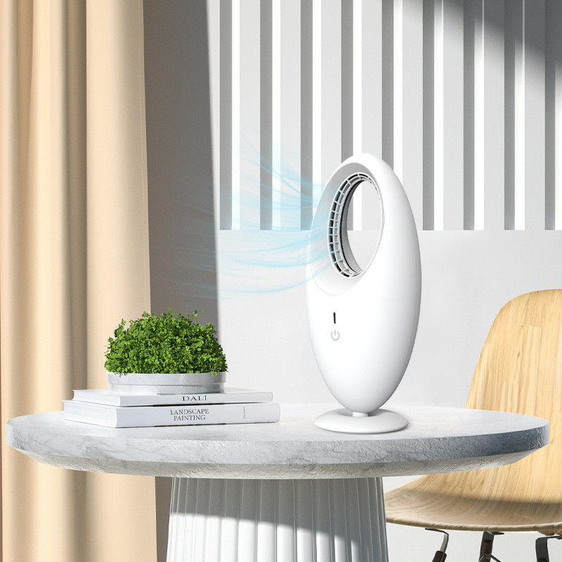 Draagbare elektrische tafelventilator oplaadbare mini USB bladloze tafelventilator ABS PC torenventilator