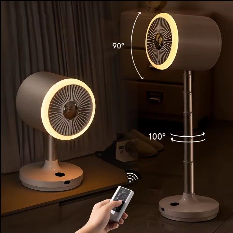 Stroombron usb Oplaadbare vloer ventilator met licht Draagbare tafelventilator
