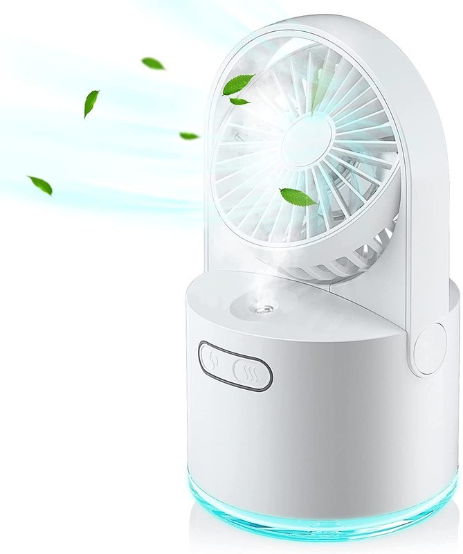 Tafel misting ventilator met USB mini ventilator en huishoudelijke bevochtigingssproei laadtijd 3,5H