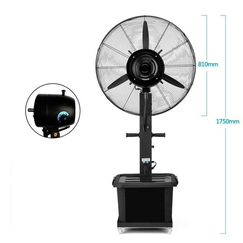 26/30 Inch Water Tank Pedastal Mist Ventilators voor Commerciële Staande vloer Air Cooler Ventilator
