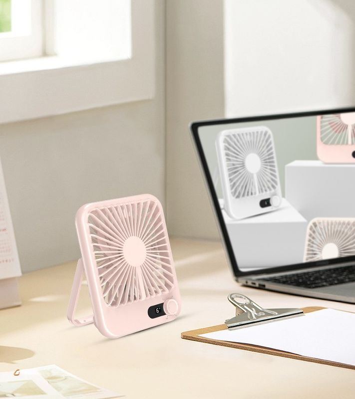 Verstelbare hoogte Mini kantoor ventilator Draagbare USB oplaadbare voor zomer camping kantoor
