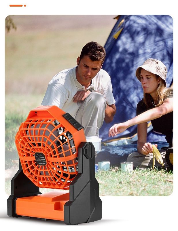 Zomer Draagbare Outdoor oplaadbare batterij camping ventilator met LED-licht Private Mould NO