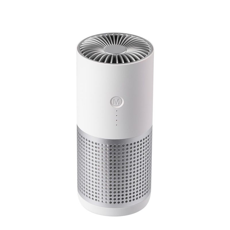 Mini bureaubladluchtreiniger met negatieve-iontechnologie en USB-poort