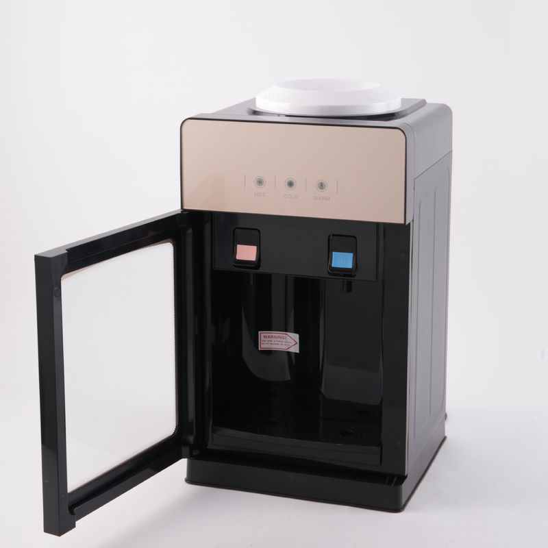 Metalen gehard glasmateriaal Elektrische warme en koude tafelwaterdispenser voor thuis en kantoor