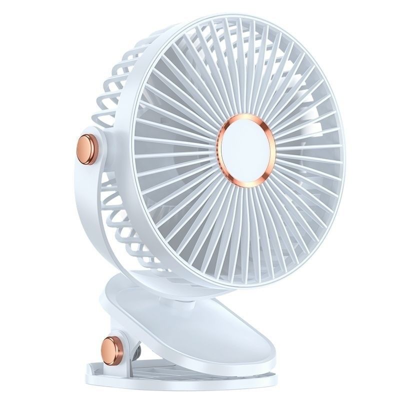 USB oplaadbare 6 inch draagbare ventilatoren met nachtlicht 720 draaibaar persoonlijke clip ventilator voor thuis kantoor